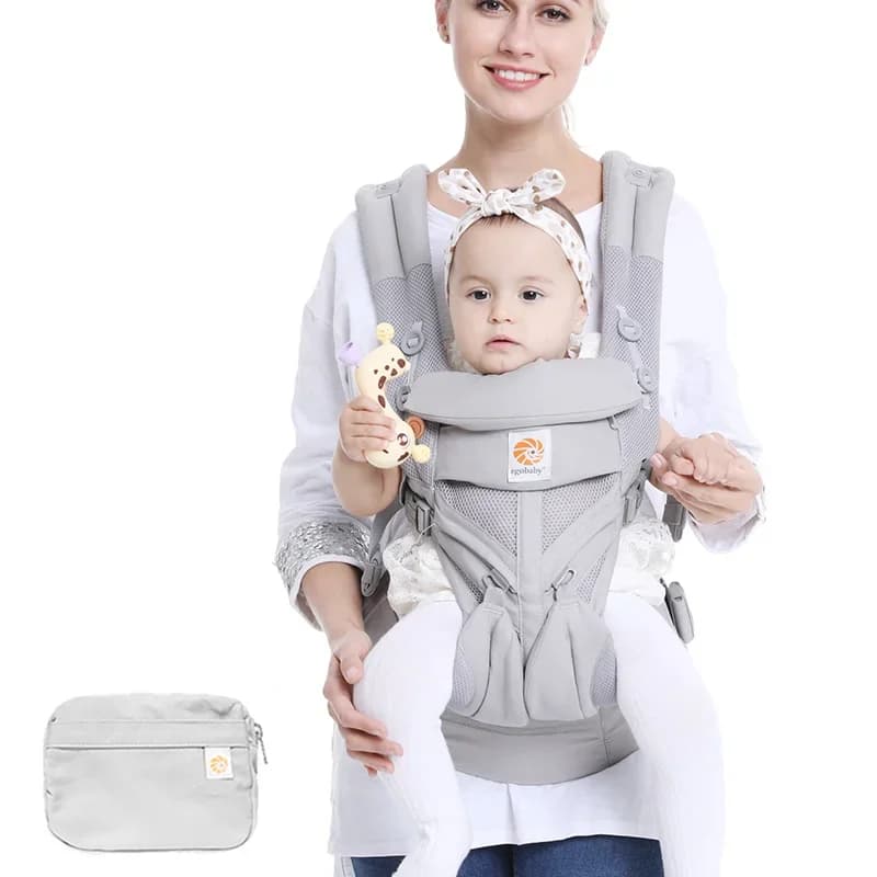 Egobaby 360 Omni portabebés de algodón transpirable ergonómico mochilas soporte hombro cintura cinturón Sling tirantes