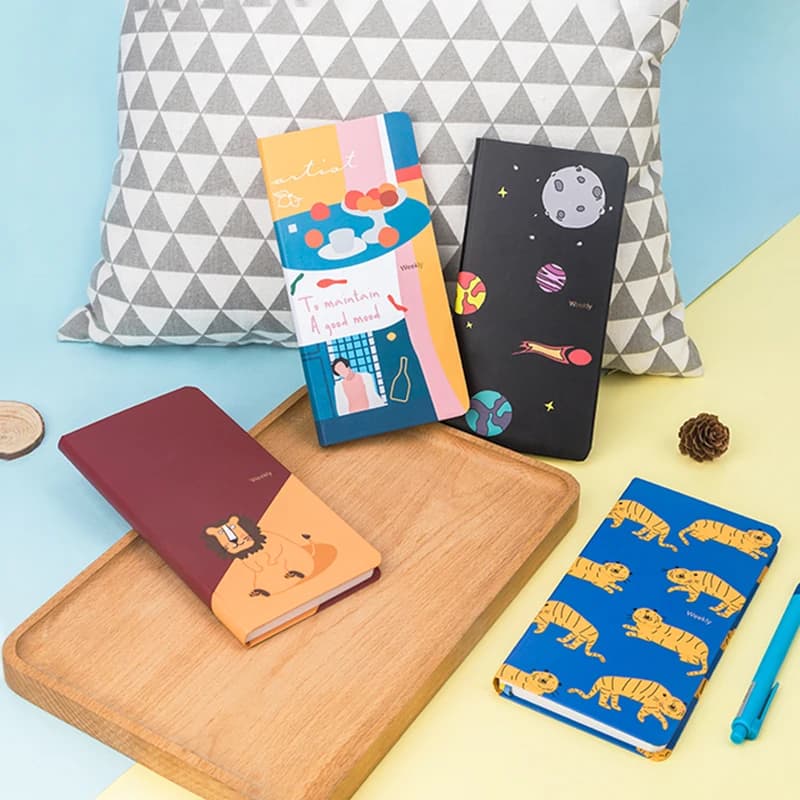 Kinbor-Cuaderno pequeño con bonitos semanas, 20 estilos, libro de bolsillo, Todolist, Mini libro de cuentas de mano, libro de registro para la