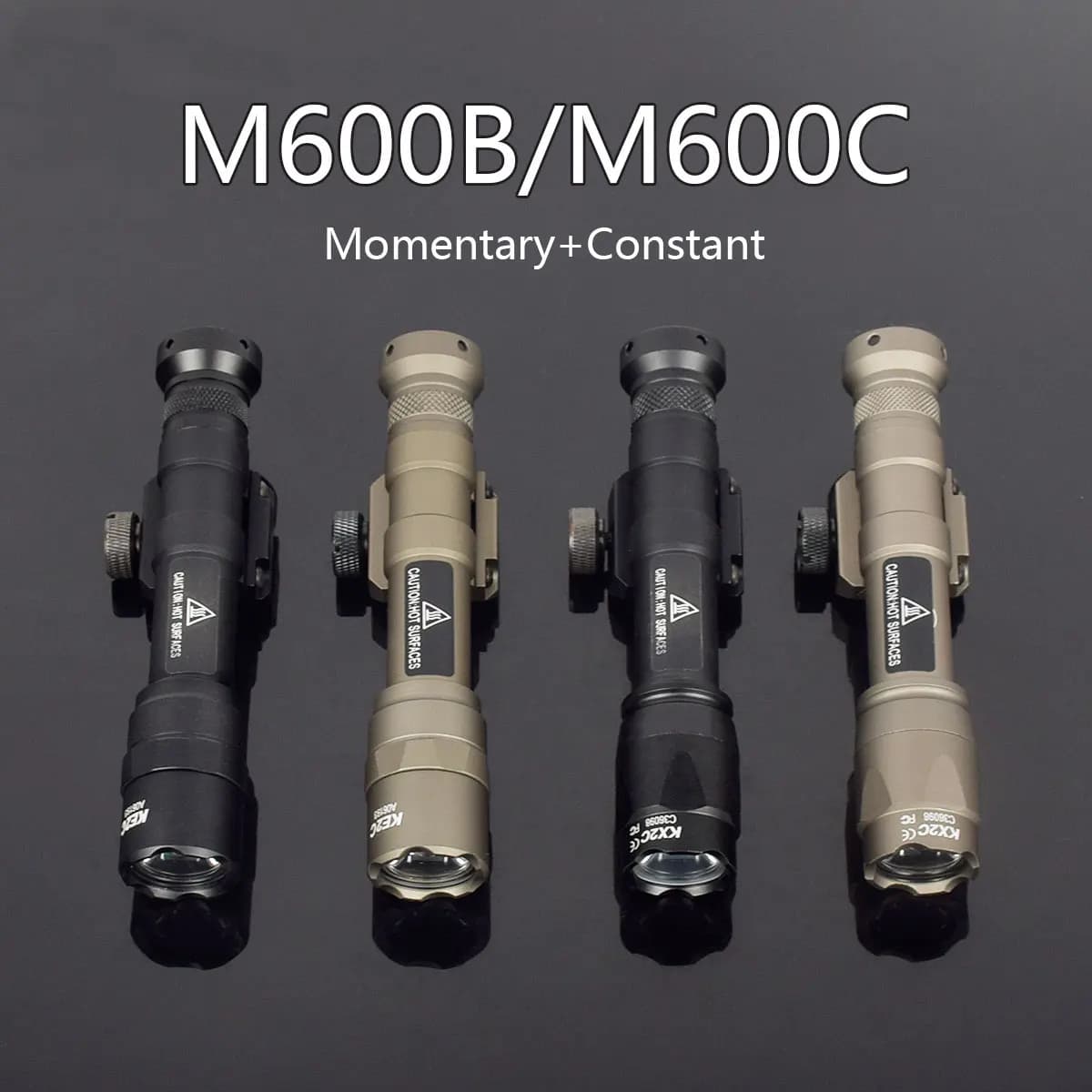 Linterna Táctica Surefire M600 M600B M600C para Armas, Rifle, Pistola, Linterna de Exploración, Caza, con Riel Picatinny