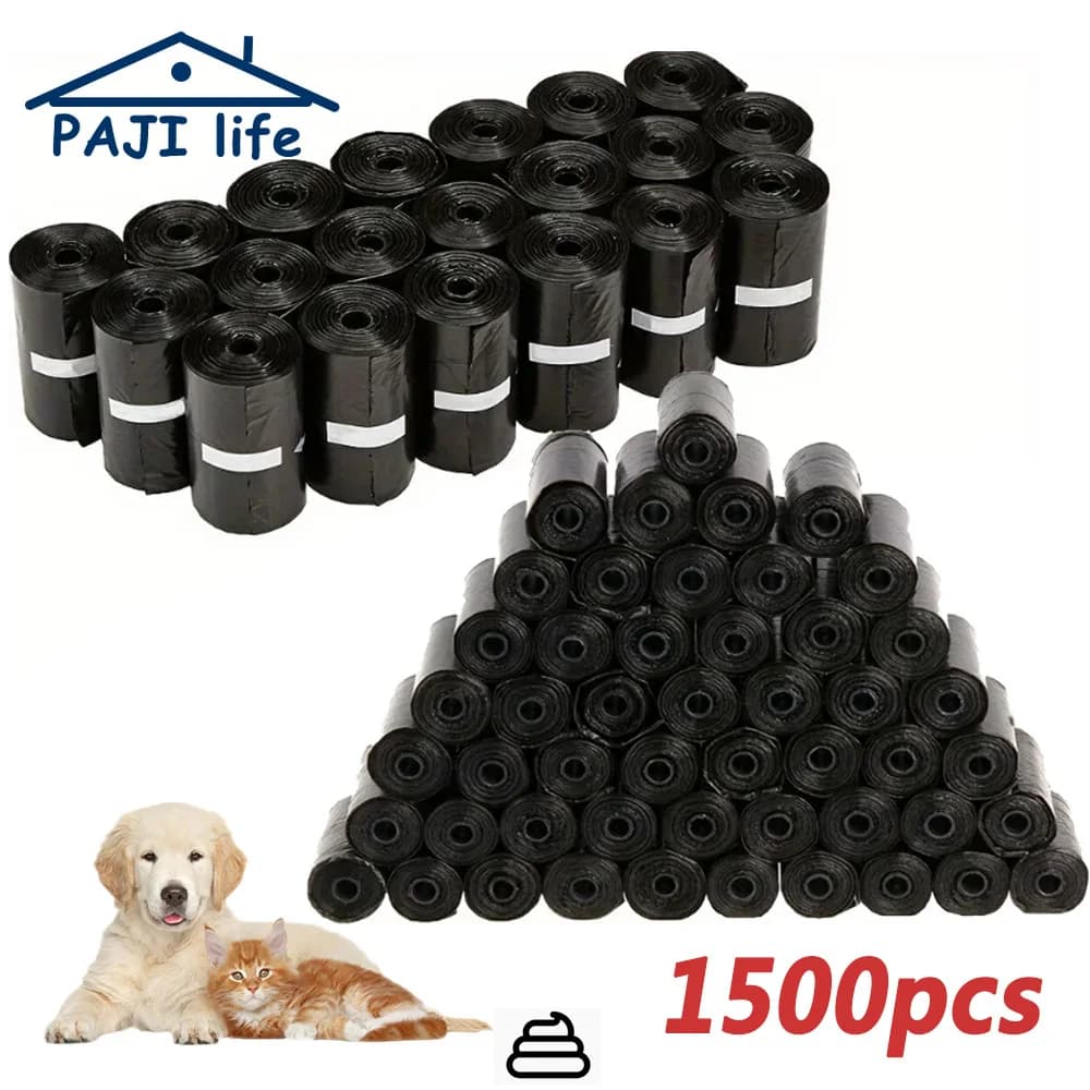 Bolsas para excrementos de perros, bolsas portátiles para residuos de mascotas, bolsas de basura duraderas y a prueba de fugas con dispensador,