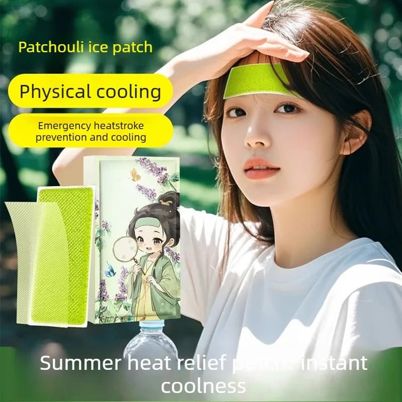 Parches de Gel Refrescante Huoxiang para Entrenamiento Militar, Prevención de Golpes de Calor al Aire Libre, Refresco Esencial para Estudiantes en