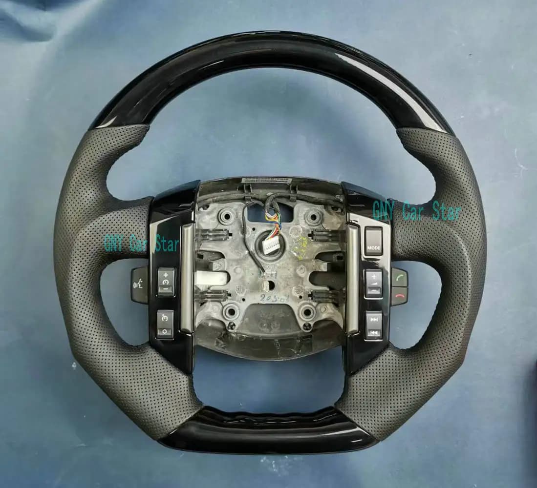 Volante de madera/fibra de carbono 100% real para Land Rover Range Rover Discovery 3