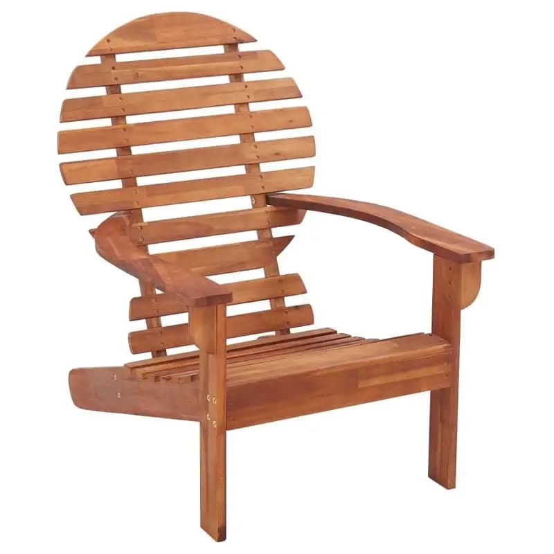 Silla Adirondack Hecha de Madera Maciza para Jardín y Patio – Diseño Resistente a la Intemperie con Contorno Ergonómico
