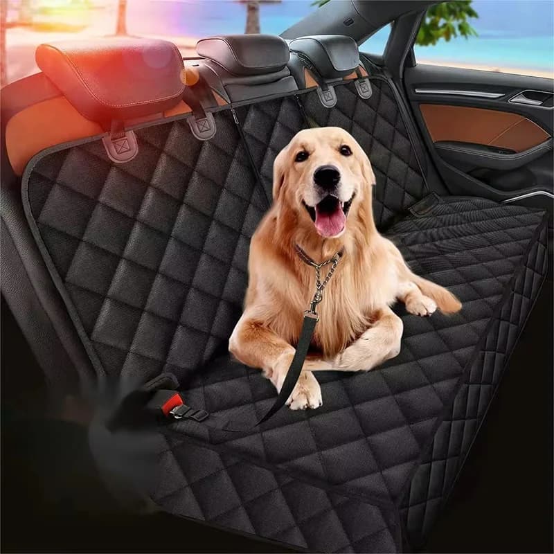 Funda protectora para asiento trasero de coche para perro, impermeable, resistente a la suciedad, funda para asiento de mascotas, correa de hombro