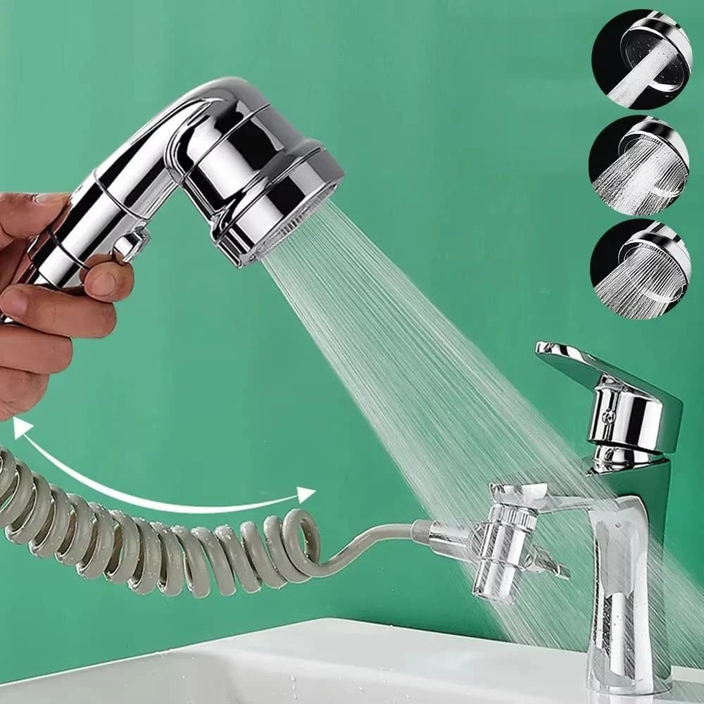 Extensor de grifo de lavabo mejorado, cabezal de ducha externo, adaptador de grifo de baño, accesorio, grifo de lavabo, juego de cabezal de ducha