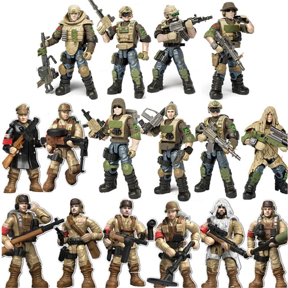 Bloques de Construcción de Modelos de Soldados del Ejército de la Guerra Mundial, Fuerzas Especiales, Juguetes para Niños, Regalo