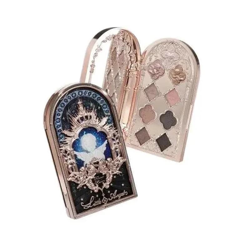 Paleta de sombras de ojos Little Angel Flower Knows, paleta de maquillaje con purpurina para ojos, sombra de ojos de 9 colores de larga duración para
