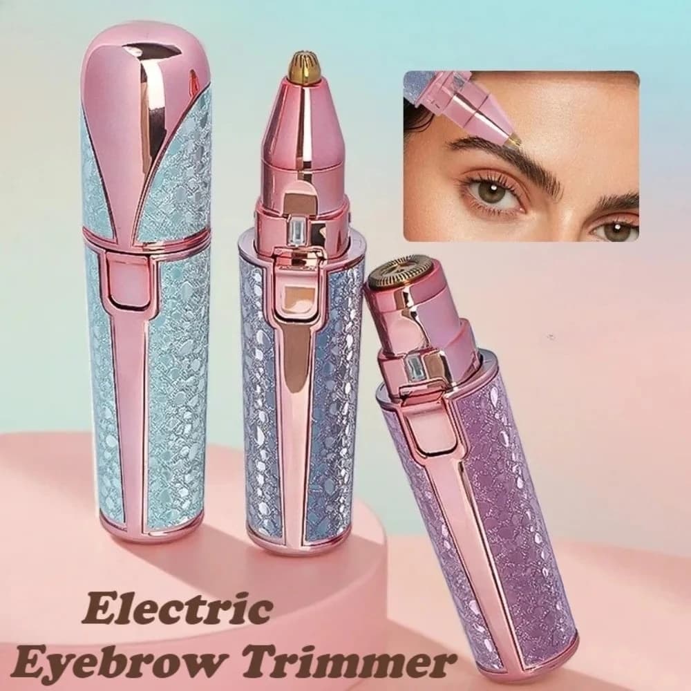 Recortador de cejas eléctrico 2 en 1 para mujer, depilación Facial recargable y afeitadora de cejas, afeitadora Facial indolora, depiladora corporal