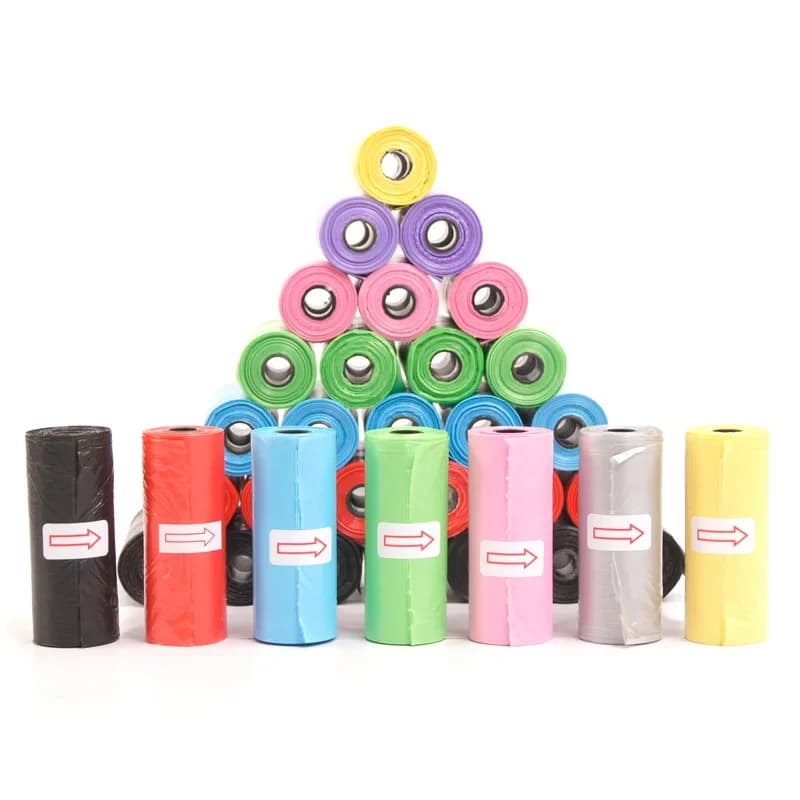 Bolsa para caca de perro, suministros de limpieza al aire libre para mascotas, 15 bolsas por rollo de recarga, suministros para mascotas, 120 rollos