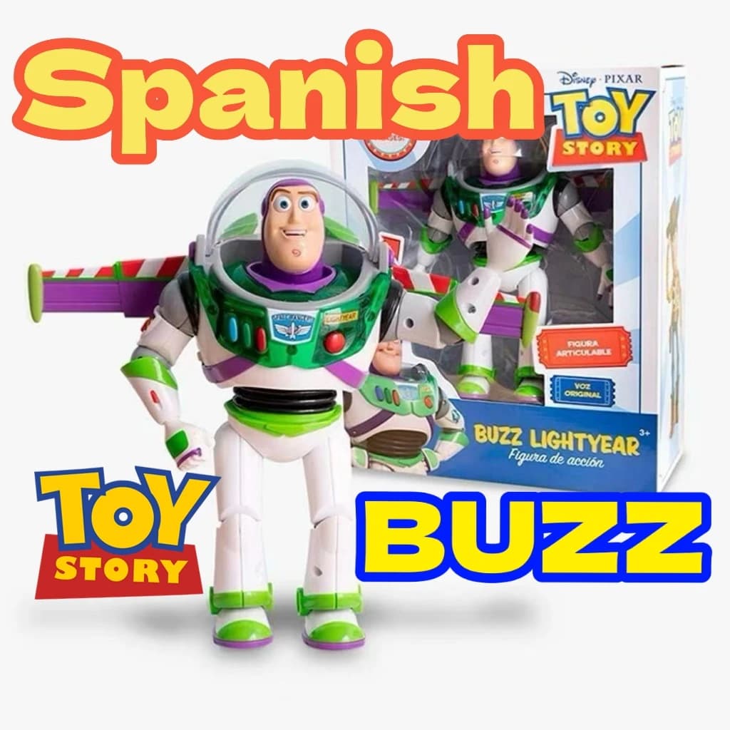 25CM Disney Pixar Toy Story 4 hablando español Buzz Lightyear Woody Jessie figura interactiva juguetes regalo de Navidad