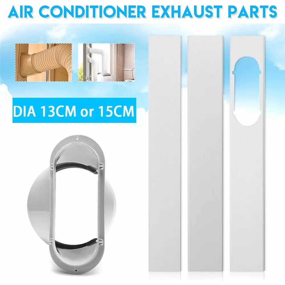 El más nuevo Kit de ventana portátil, placa deslizante, adaptador ajustable, protector contra el viento, manguera de escape, conector de tubo,