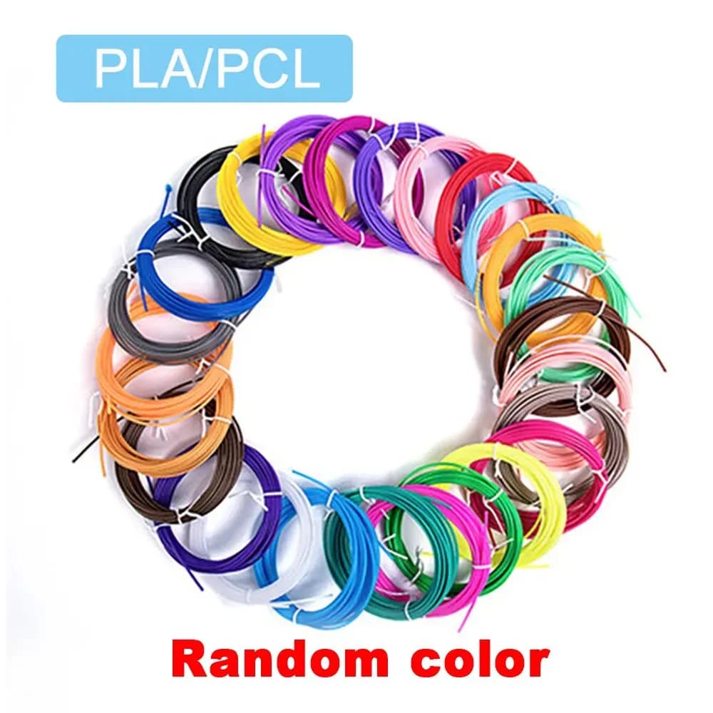 Bolígrafo de impresión 3D PLA PCL, consumibles de color, filamento de plástico de seguridad sin olor, diámetro de 100mm, 9M/25M/50M/1,75 M