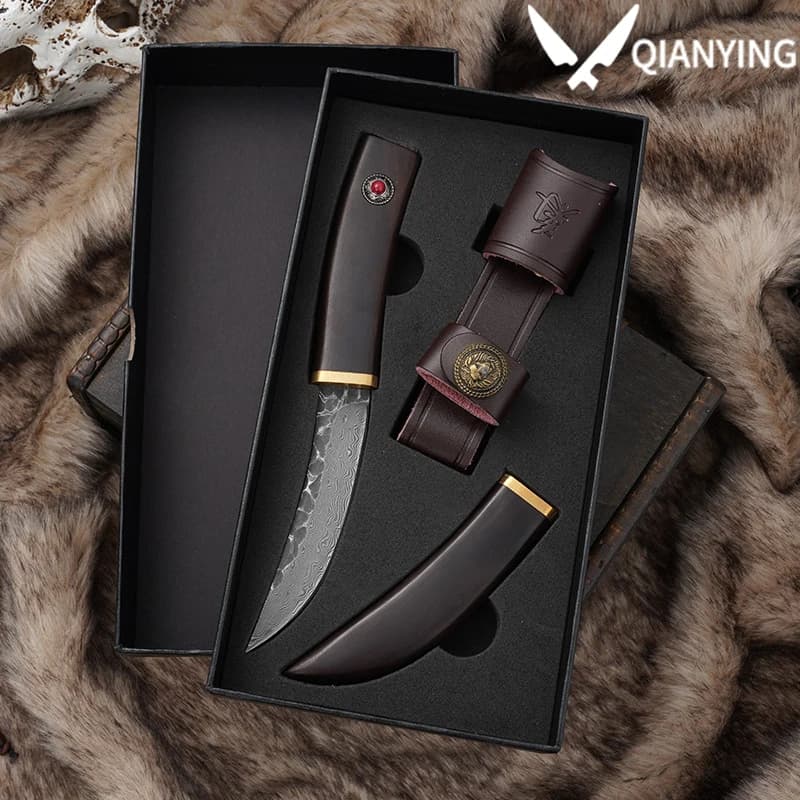 Cuchillo de acero damasco, cuchillo de bolsillo de alta calidad, cuchillo de utilidad japonés de alta dureza, cuchillo portátil para exteriores,