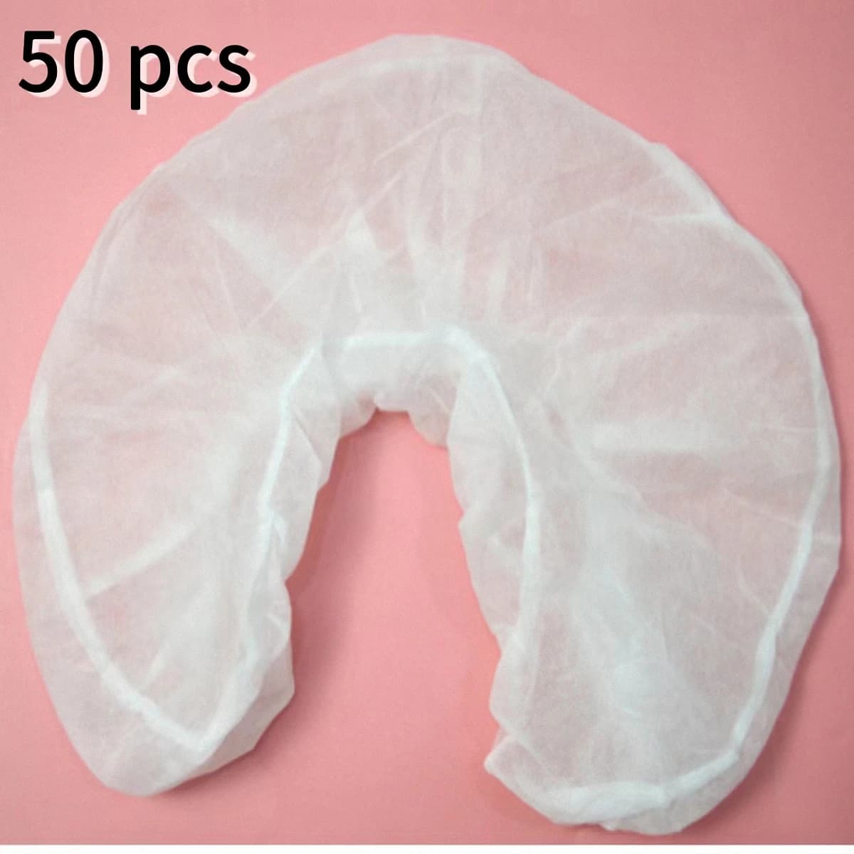 50 unids/pack fundas para reposacabezas equipadas desechables masaje fundas para cuna de descanso facial Color blanco funda de almohada en forma de U
