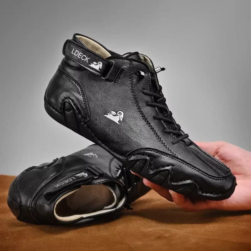 Mocasines antideslizantes para hombre, zapatos planos de negocios versátiles a la moda, zapatos altos, transpirables, cómodos, zapatos formales de