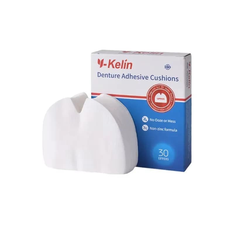 Cojín adhesivo para dentadura Y-Kelin, 120 almohadillas para mandíbula superior (30 almohadillas * 4 paquetes)