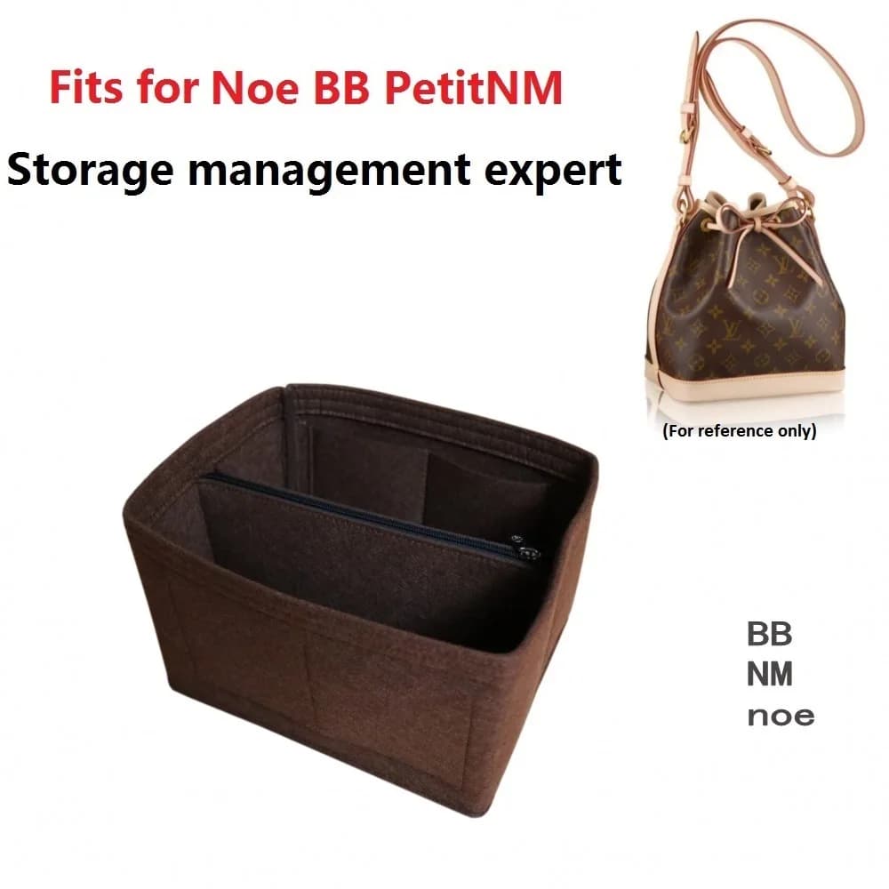 Organizador de Bolsos NOE series Noe BB PetitNM, Organizador de Maquillaje de Fieltro, Organizador de Bolso de Mano, Bolsa Interior de Viaje, Bolsas