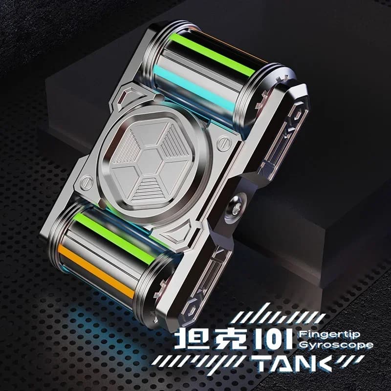 Tanque 101 Metal Edc corte dedo Fidget juguete Spinner tecnología negra artefacto de descompresión niño juguete regalo creativo Fidget juguete