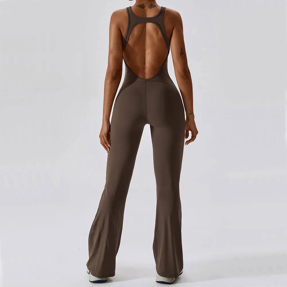 Mono de Yoga liso, traje de una pieza, mono de Fitness, ropa de entrenamiento para mujer, ropa deportiva para mujer, conjunto de levantamiento de