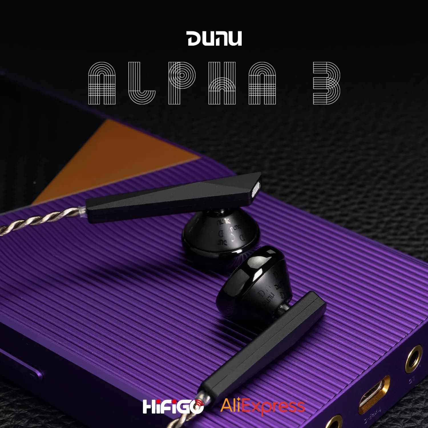 DUNU Alpha3/Alpha 3 auriculares insignia de cabeza plana controlador dinámico de 14,2mm auriculares internos de cabeza plana auriculares de música