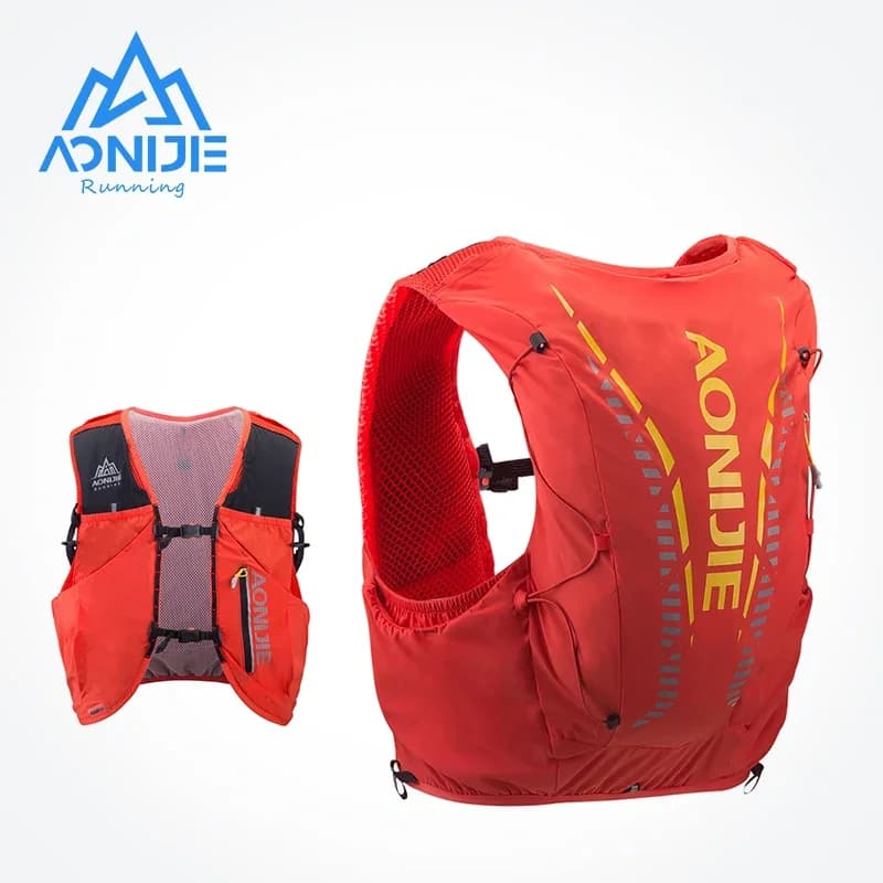 AONIJIE C962 Mochila de hidratación de piel avanzada de 12L, bolsa, chaleco, matraz de vejiga de agua suave para senderismo, Trail Running, carrera