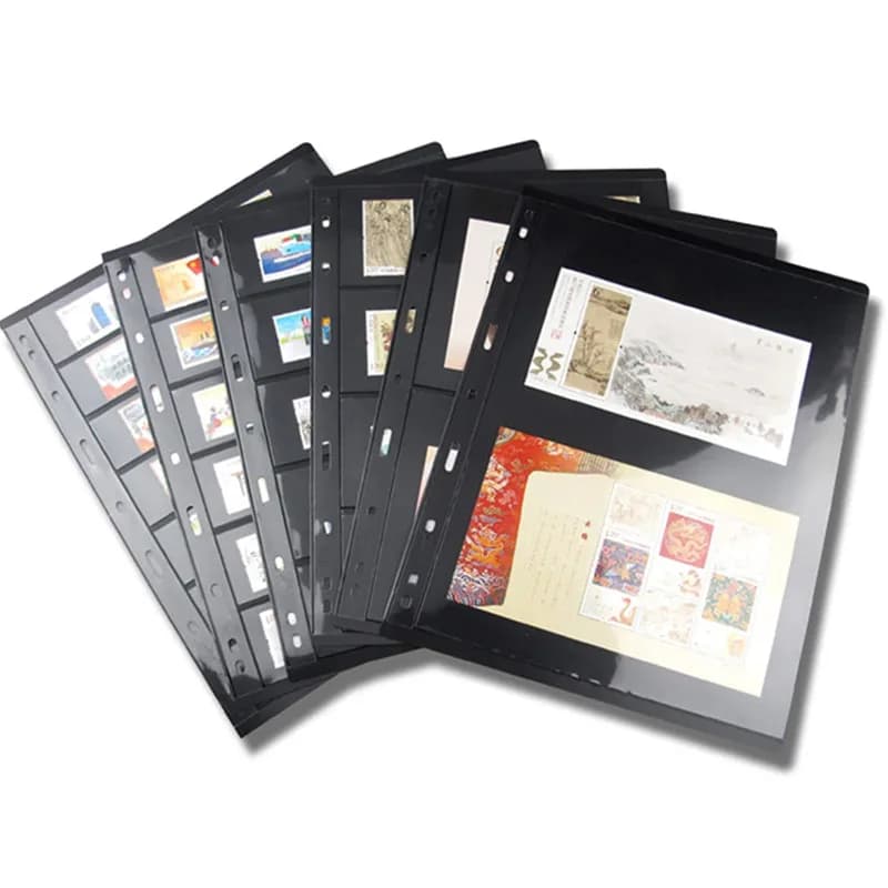 10/20 piezas sellos líneas rejilla transparente PVC página de álbum de sellos interior de hojas sueltas de soportes de sellos no incluye cubierta