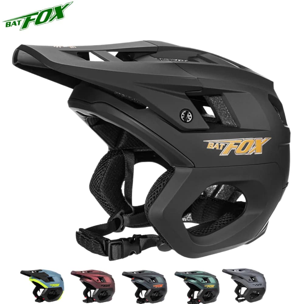 BATFOX casco de bicicleta ciclismo dh mtb casco moldeado integralmente carretera montaña sombrero de seguridad hombres carreras montar casco ciclismo