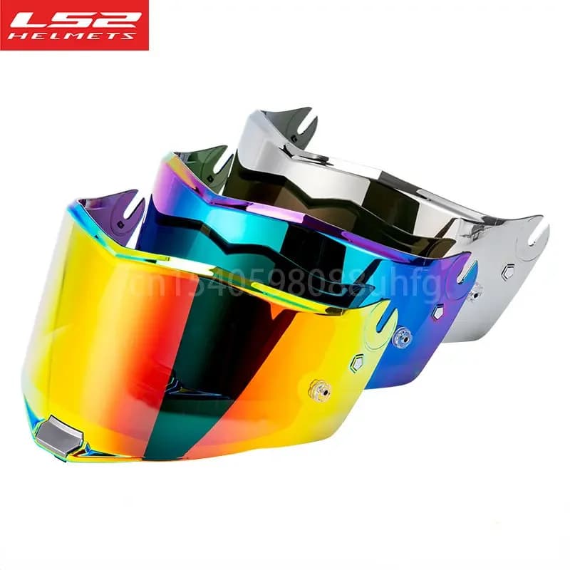 Original para LS2 THUNDER visera de casco de motocicleta para LS2 FF805 transparente cromo rojo escudo adicional