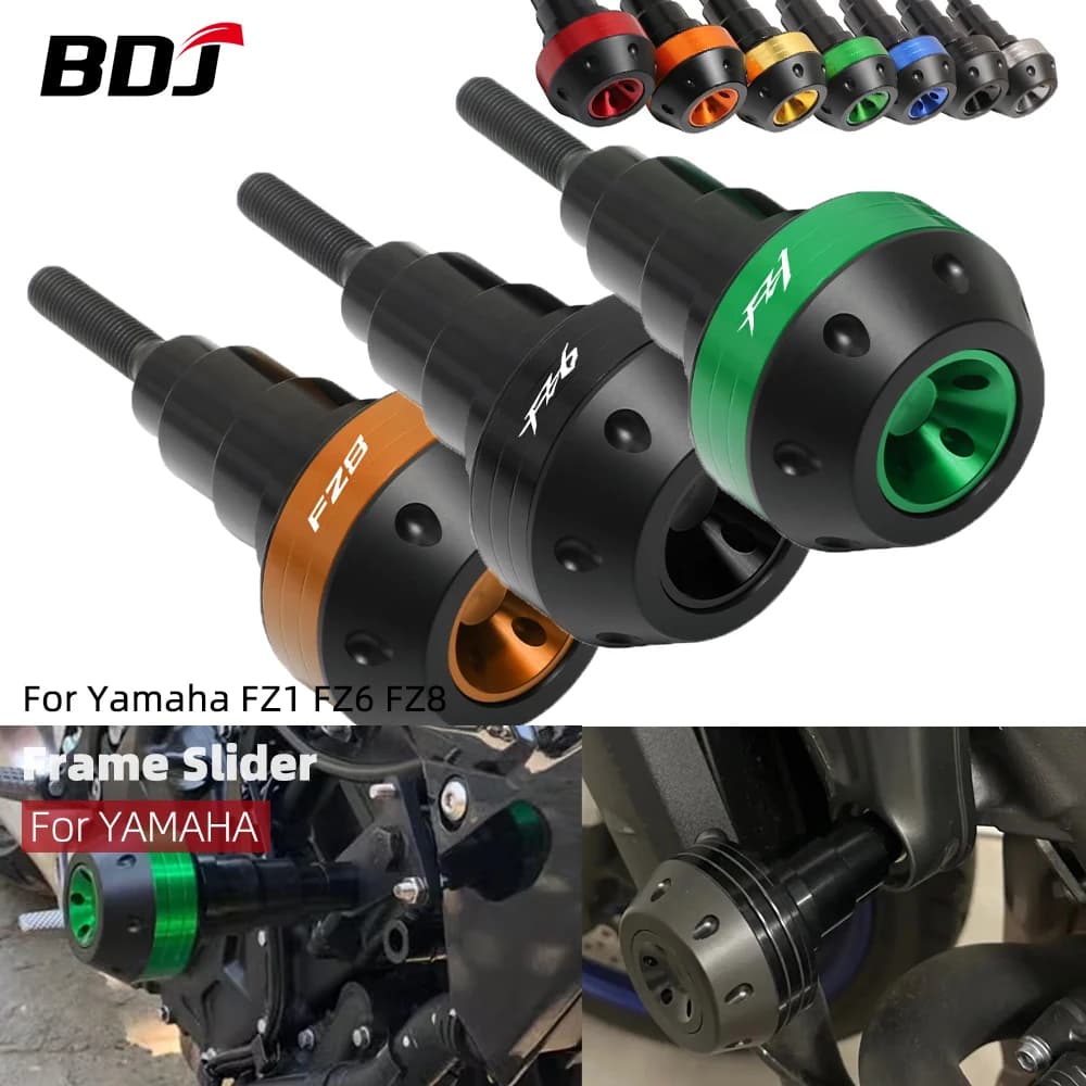 BDJ FZ1 FZ6 FZ8 parachoques marco deslizante Protector contra choques Bola de caída para Yamaha motocicleta protección contra caídas almohadilla