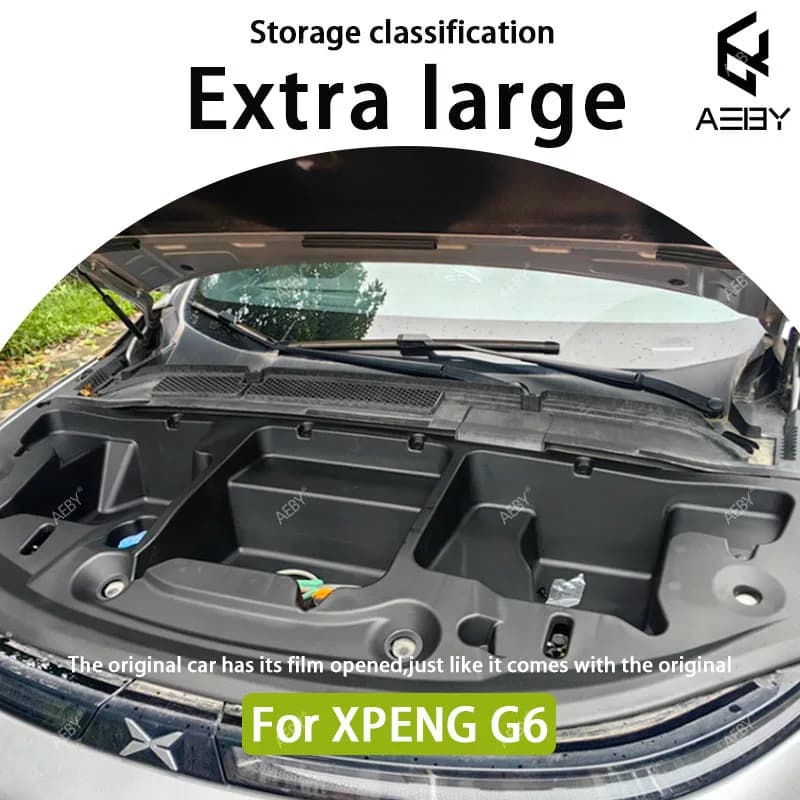 Caja de Almacenamiento para Maletero Delantero de Coche para Xpeng G6 2023-2026, Caja de Almacenamiento de Gran Capacidad para la Cabina, Accesorios