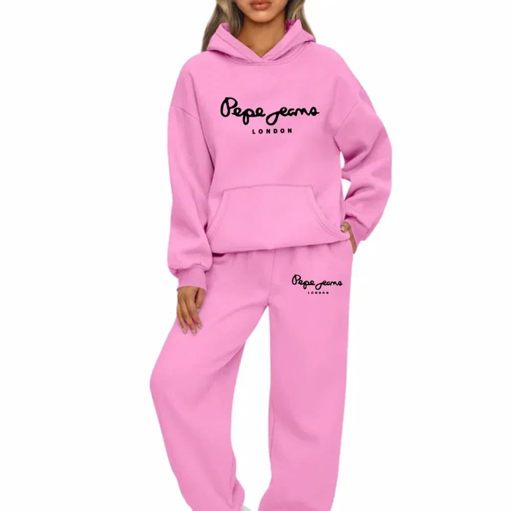 Conjuntos de Sudadera con Capucha y Pantalones Deportivos para Mujer 2026, Estampados, de Alta Calidad, en Oferta, Ropa de Moda Casual