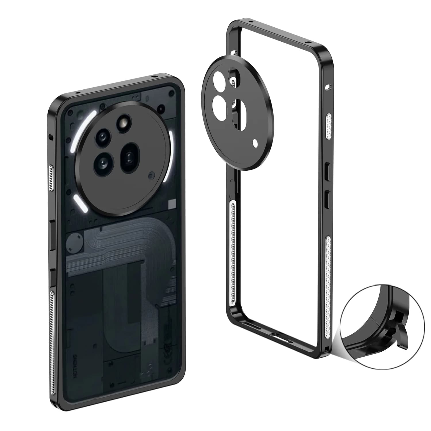 Funda para Nothing Phone 3A Pro, marco de Metal de lujo, lente de disipación de calor, cubierta trasera para Nothing Phone 3 A, Funda de parachoques