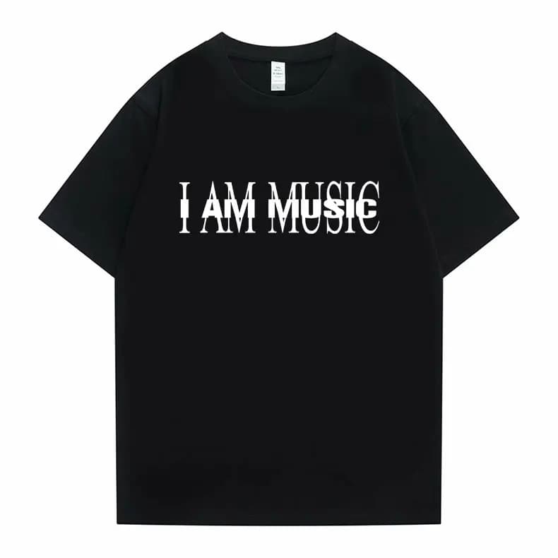 Camiseta con estampado gráfico de rapero Playboi Carti I Am Music para hombre, camisa informal Vintage, camisetas de gran tamaño de Hip Hop, nueva