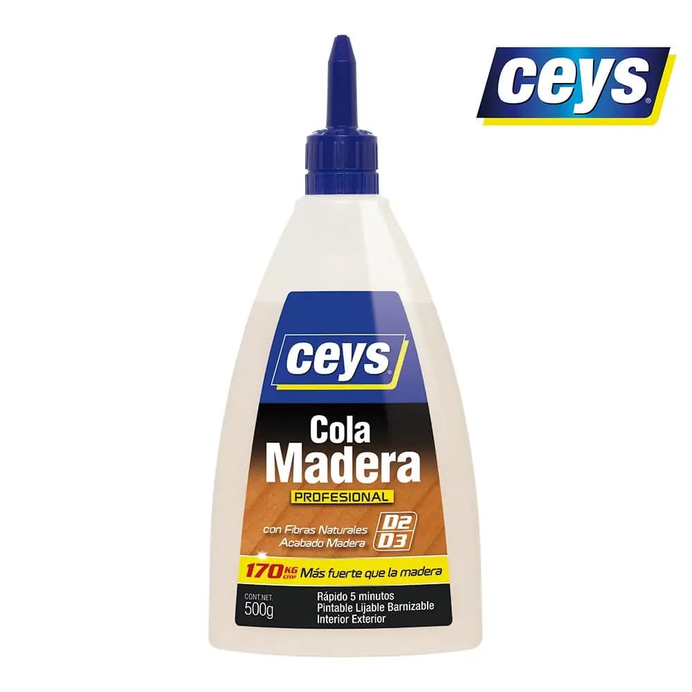 Ceys Cola Madera Prof Biberon 500G. Cola Especial Para El Encolado De Todo Tipo De Maderas Y Derivados