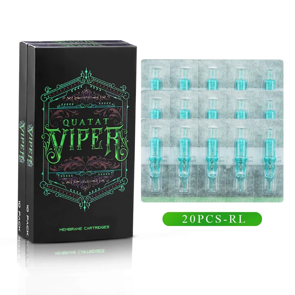 20 piezas agujas de cartucho de tatuaje de maquillaje agujas de revestimiento redondo estéril desechables 0,25 MM 0,3 MM 0,35 MM para suministros de