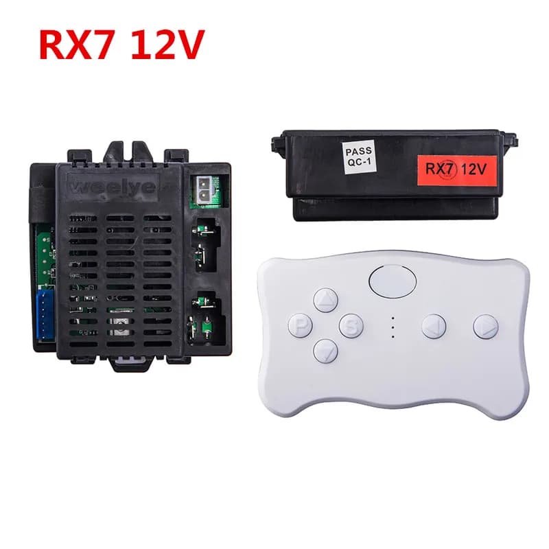 Wellye RX7 12V 2,4G coche de juguete eléctrico para niños control remoto bluetooth, controlador con transmisión de función de arranque suave
