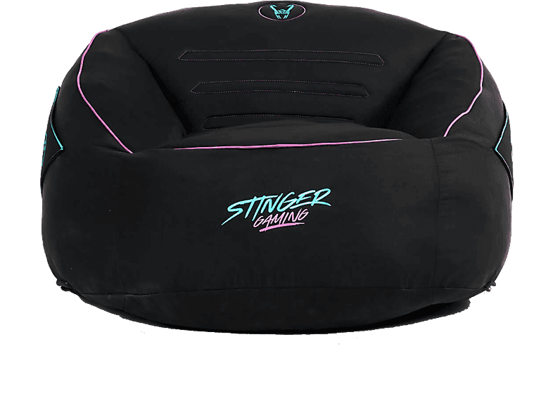 Puff gaming - Woxter Stinger, Tela hidrófuga, Doble costura seguridad, Cremallera Múltiples compartimentos, Black & Blue