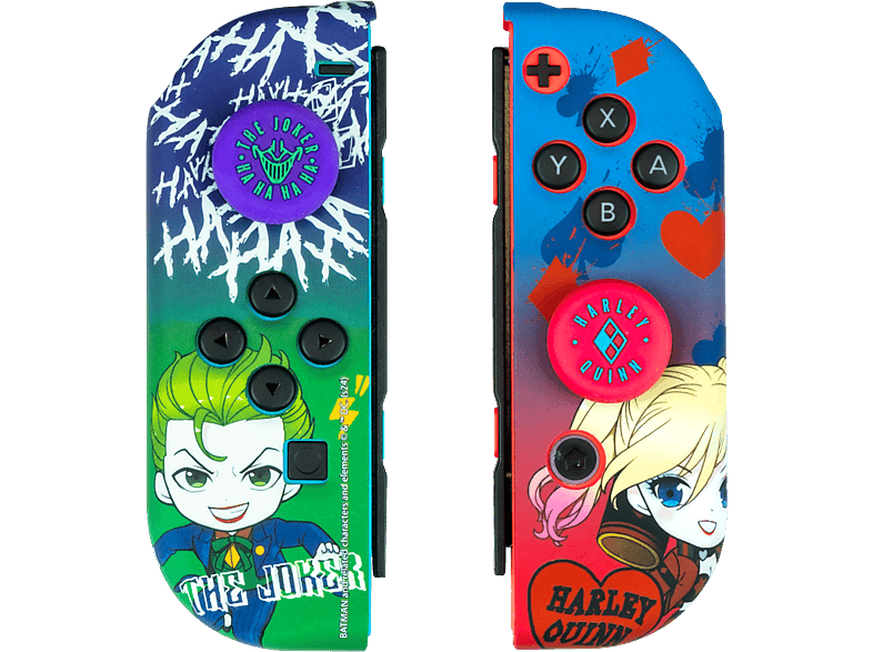 Funda + grips - FR-TEC Switch Combo Pack DC Joker & Harley Quinn JOK1001, Superficie Suave y Antideslizante, Ajuste Perfecto, Multicolor