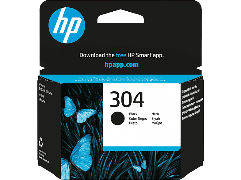 Cartucho de tinta - HP 304, Negro, N9K06AE