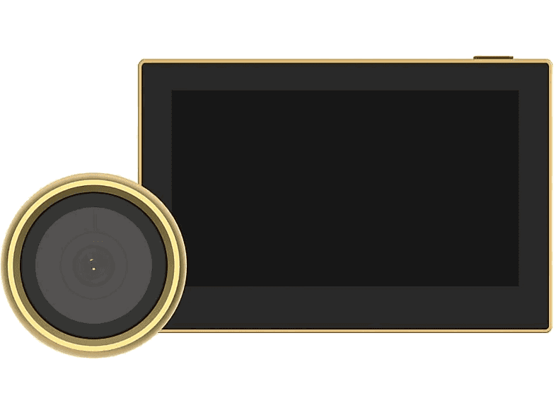 Mirilla inteligente - Ezviz HP2, Pantalla a Color de 4,3", 32 mm Diámetro, Dorado
