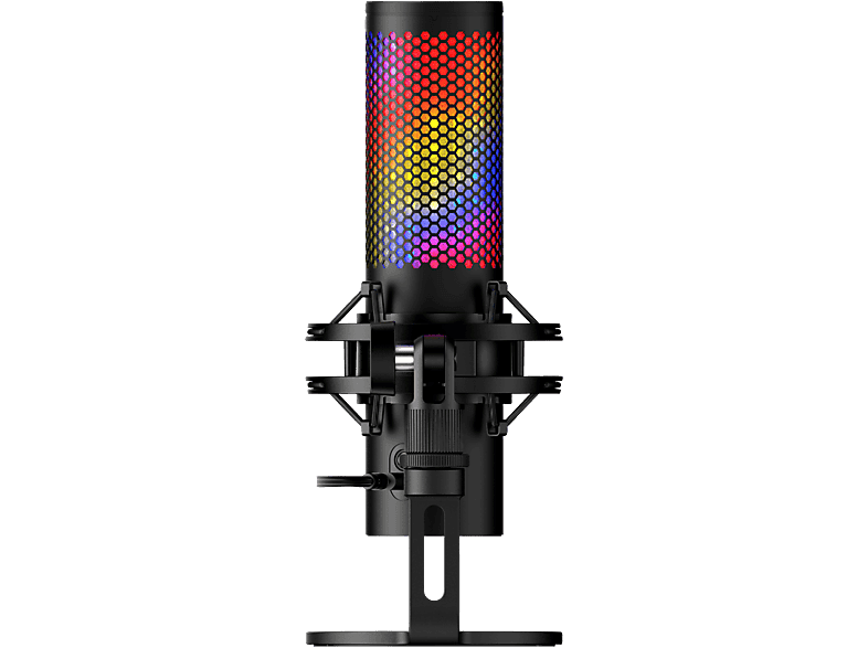 Micrófono - HYPERX QuadCast 2 S, USB, Sensor para silenciar, Indicadores LED, Negro