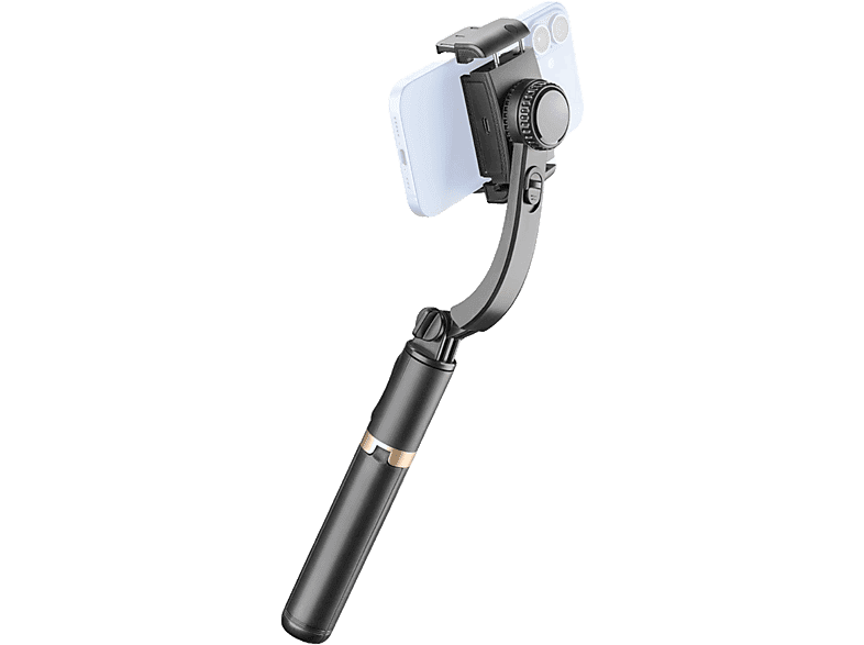Estabilizador - CellularLine FREEMOTION, 3 funciones en 1, Anti-vibraciones, Con Bluetooth y control remoto, Negro