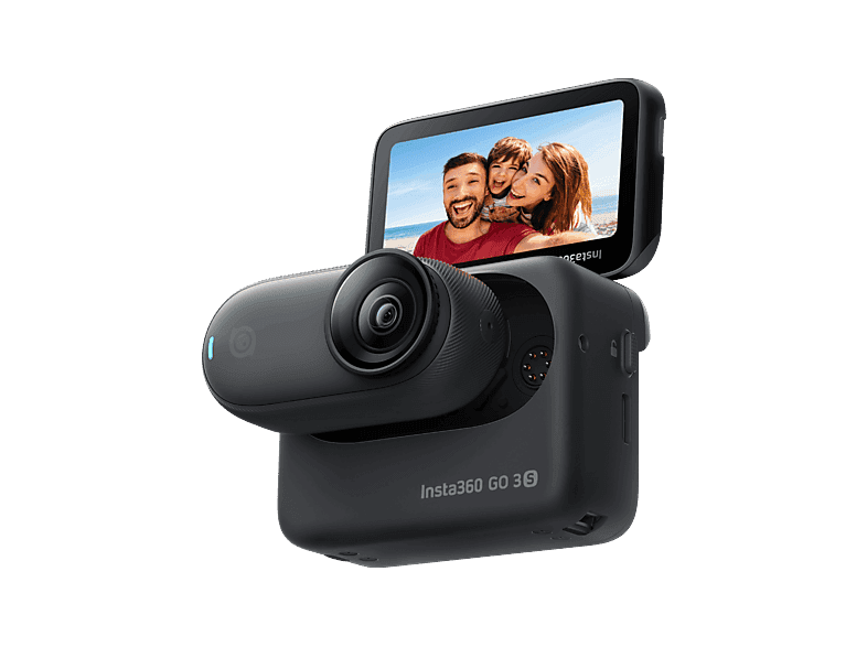 Cámara deportiva - Insta360 GO 3S, 4K, 140 min Autonomía, Pantalla táctil abatible 2.2", 128GB, Negro Medianoche