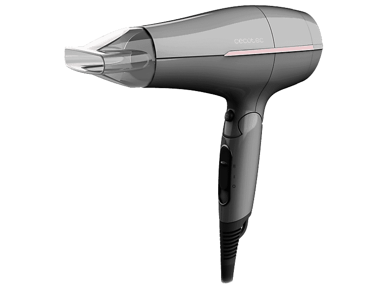 Secador - Cecotec IoniCare Power&Go Heaven Grey, 2000 W, Difusores, Gris