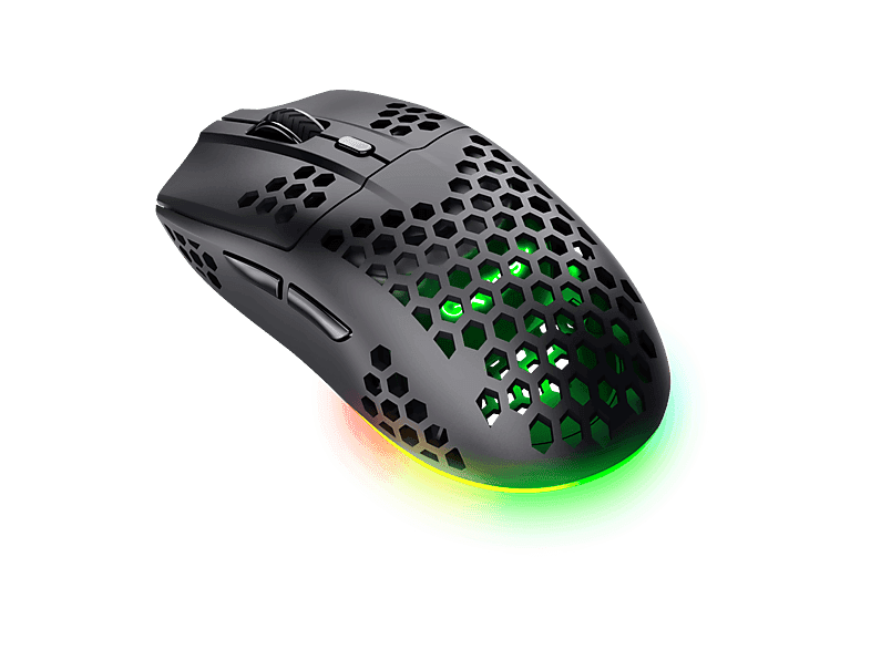Ratón gaming - Trust GXT 929, Inalámbrica, 4.800 dpi, Ultraligero, Iluminación RGB, Negro