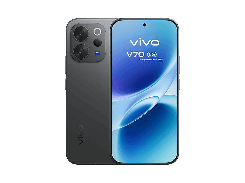 Móvil - vivo V70, Authentic Black, 512GB, 12GB RAM, 6.59" AMOLED, Snapdragon® 7 Gen 4, 6500 mAh