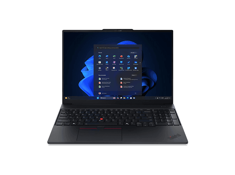 Portátil - Lenovo ThinkPad E16 Gen 3 Profesional Copilot+ PC, 16" WUXGA, Intel® Core™ Ultra 5 226V, 40 TOPS, 16GB RAM, 512GB SSD, Arc™ 130V, W11