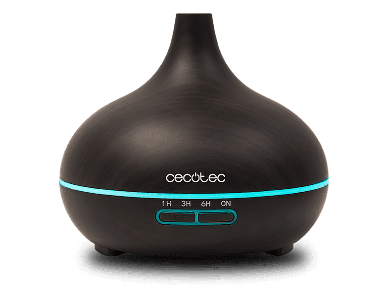 Humidificador - Cecotec Pure Aroma 300 Yin, ml, 10 W, Dispensador de aroma, 7 luces LED, Negro