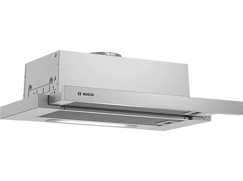 Campana telescópica - Bosch Serie 4 DFT63AC50, 3 velocidades, 360m³/h, 60 cm, Extra Silencio, Inox