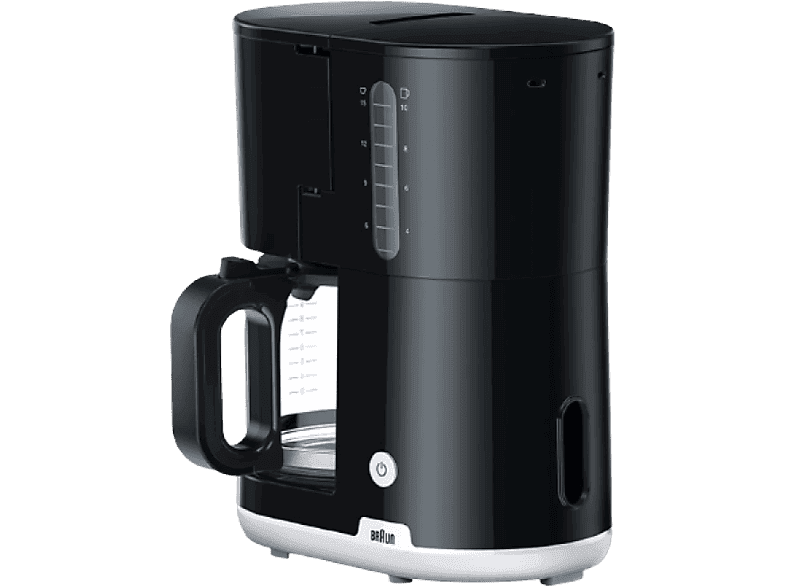 Cafetera de goteo - Braun KF1100BK, Potencia 1000W, 15 Tazas, Apagado automático, Negro